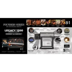 Barbecue à Pellets LG1200FL Legacy LOUISIANA -Magasin De Fournitures De Cuisine Pour Barbecue barbecue a pellets lg1200fl louisiana 5