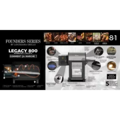 Barbecue à Pellets LG800FL Legacy LOUISIANA -Magasin De Fournitures De Cuisine Pour Barbecue barbecue a pellets lg800fl louisiana 6