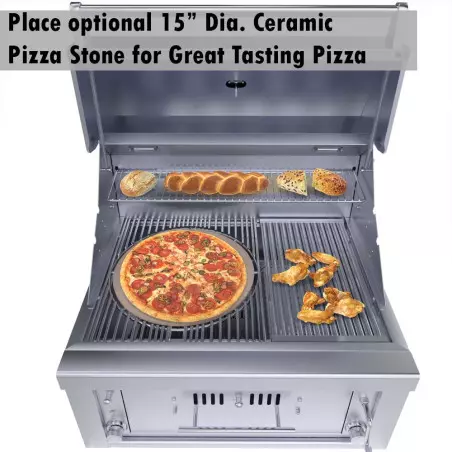 Barbecue Encastrable Hybride Charbon De Bois Et Gaz 30" - 76cm - SUNSTONE 8 Barbecue Encastrable Hybride Charbon De Bois Et Gaz 30" - 76cm - SUNSTONE – Image 8